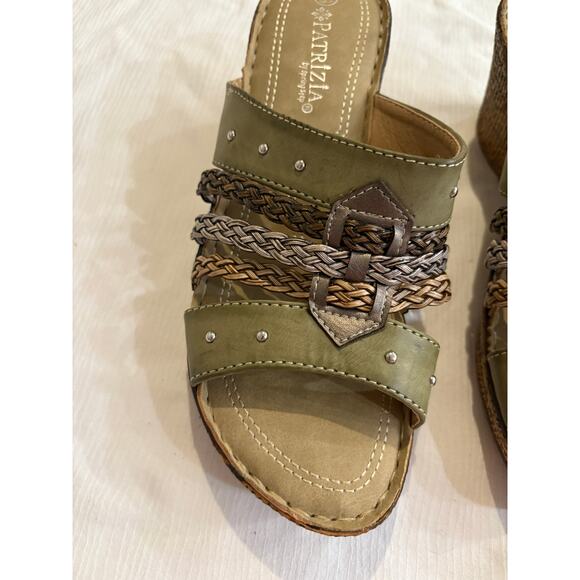 Patrizia by Spring Step Pitaya Size 38 US 7 Braided 2.5" Wedge Sandal Open Toe - Picture 4 of 16